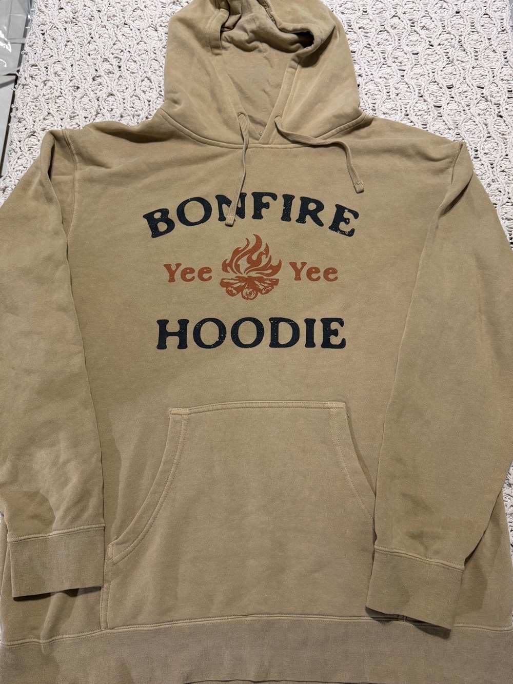Bonfire Yee Yee Pullover Hoodie in Tan